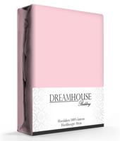 Dreamhouse Katoenen Hoeslaken Roze 180 x 200 cm - thumbnail
