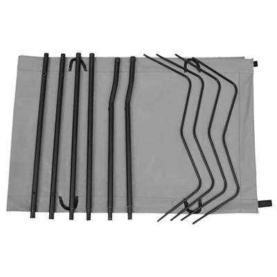 Campingbedden 2 st 180x60x19 cm oxford stof en staal grijs Campingbedden 2 st 180x60x19 cm oxford stof en staal grijs