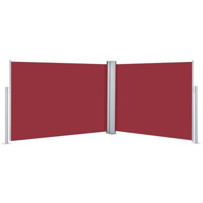 Windscherm uittrekbaar 100x1000 cm rood