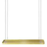 Esschert Design plantenblad hangend rechthoekig l goudkleurig - thumbnail