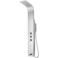 Chroom RVS Douchepaneel 160x20cm met Thermostatische Kraan - thumbnail