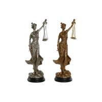 Decoratieve figuren Home ESPRIT Gouden Zilverkleurig Hars 8,5 x 7,5 x 25 cm (2 Stuks) - thumbnail