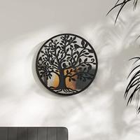 VidaXL Spiegel rond 40x2,5 cm ijzer zwart - thumbnail