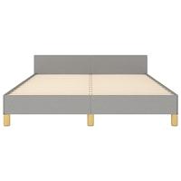Bedframe zonder matras stof lichtgrijs 140x190 cm - thumbnail