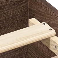 Bedframe bewerkt hout bruin eikenkleur 90x190 cm - thumbnail