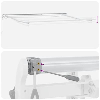 Luifel automatisch uittrekbaar LED 400x300 cm antraciet en wit