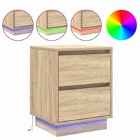 Nachtkastje 2 pcs Sonoma eiken 39 x 34.5 x 50 cm Bewerkt hout - thumbnail