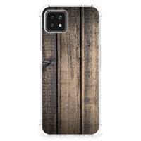 OPPO A53 5G | A73 5G Stevig Telefoonhoesje Steigerhout - thumbnail