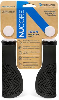 HERRMANS handvatset nucore town wave 130/130mm zwart HERRMANS handvatset nucore town wave 130/130mm zwart
