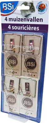 BSI muizenval hout 4 stuks