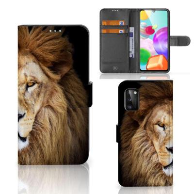 Samsung Galaxy A41 | Telefoonhoesje | Met pasjeshouder | Leeuw