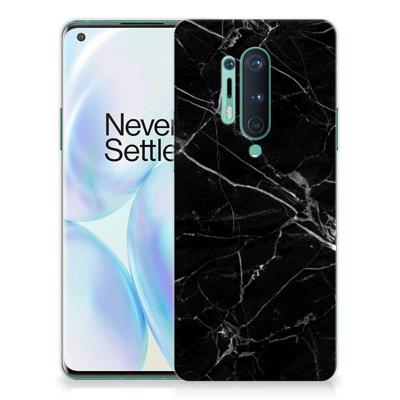 OnePlus 8 Pro | TPU | Siliconen hoesje | Marmer Zwart - Origineel Cadeau Vader