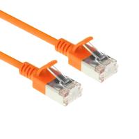ACT Oranje 5 meter LSZH U/FTP CAT6A datacenter slimline patchkabel snagless met RJ45 connectoren - thumbnail