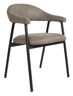 LABEL51 Eetkamerstoel Amaze - Taupe - Micro Suede - Black Frame LABEL51 Eetkamerstoel Amaze - Taupe - Micro Suede - Black Frame