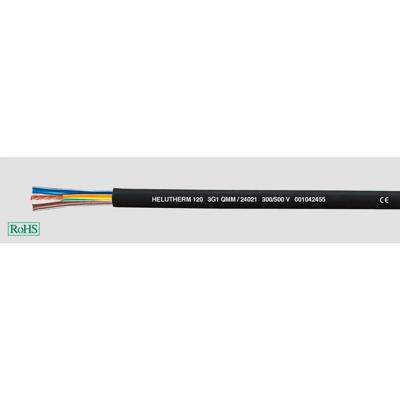 Helukabel HELUTHERM® 120 Hogetemperatuurkabel 3 G 1.5 mm² Zwart 24031-500 500 m