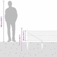 VidaXL Afrasteringspaal zilver 25 x 0,5 m (25 mm gaas) staal - thumbnail