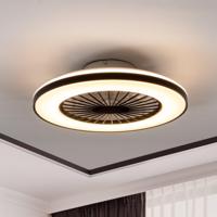 LED's Light plafondventilator met verlichting 48 cm - Ventilatiesnelheid en bediening met afstandsbediening - Zwart - thumbnail