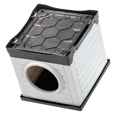 Ferplast - Honden en Kattenkennel Outdoor - Konijnenhok - Stevig gerecycled kunststof - PETVILLA 50, 38,5 x 43 x h 38,5 cm