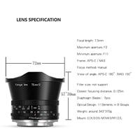 TTArtisan APS-C 7,5mm F/2.0 MFT zwart - thumbnail