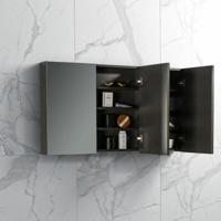 Spiegelkast Tieme mat grijs 120x70x16cm - thumbnail