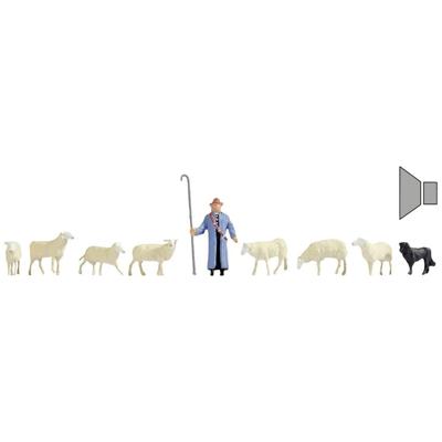 NOCH 12911 TT Schaapskudde figuren Geverfd, Scène met geluid