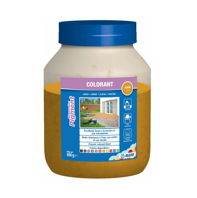 Mapei Mapecolor Pigment 500gr - Geel Mapei Mapecolor Pigment 500gr - Geel