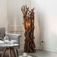 MUST Living Vloerlamp 'Spot' Teakhout, kleur Naturel - thumbnail