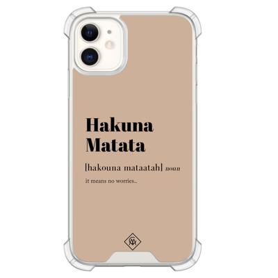 iPhone 11 siliconen shockproof hoesje - Hakuna matata