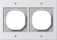 Gira TX 44 afdekraam 2-voudig zuiverwit - thumbnail