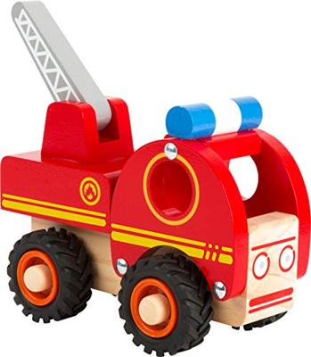 Small Foot - houten brandweerwagen met ladder Small Foot - houten brandweerwagen met ladder