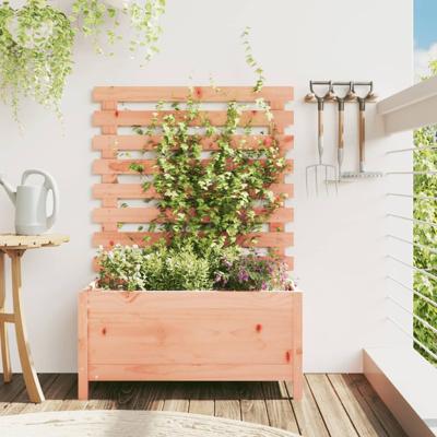 VidaXL Plantenbak met rek 79x39,5x114 cm massief douglashout