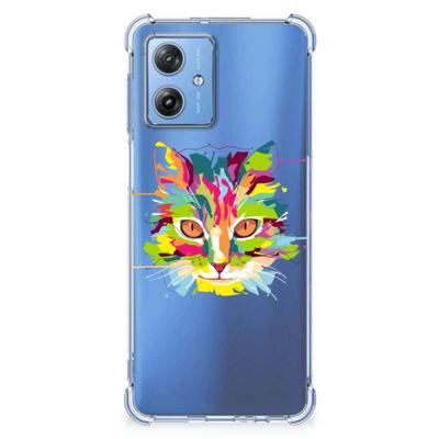 Motorola Moto G54 Stevig | Bumper Hoesje | Cat Color Motorola Moto G54 Stevig | Bumper Hoesje | Cat Color