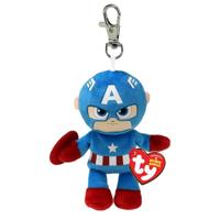 Ty Beanie boo sleutelhanger - marvel captain america - thumbnail