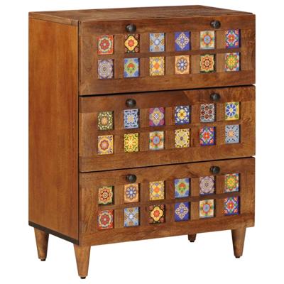 Dressoir Walnotenhout 60 x 33,5 x 75 cm Massief Mango Hout Dressoir Walnotenhout 60 x 33,5 x 75 cm Massief Mango Hout