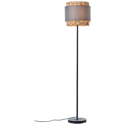 Brilliant VloerlampWaterlilly rotan met grijze stof - 94552/22