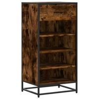 Schoenenrek 48x38x97,5 cm bewerkt hout gerookt eikenkleurig - thumbnail