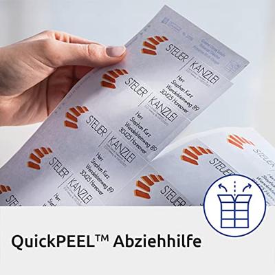 Avery transparante etiketten QuickPEEL ft 99,1 x 42,3 mm (b x h), 300 stuks, 12 per blad Avery transparante etiketten QuickPEEL ft 99,1 x 42,3 mm (b x h), 300 stuks, 12 per blad