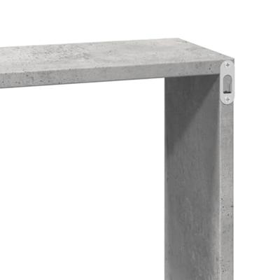 Wandkast 100x16x30 cm bewerkt hout betongrijs