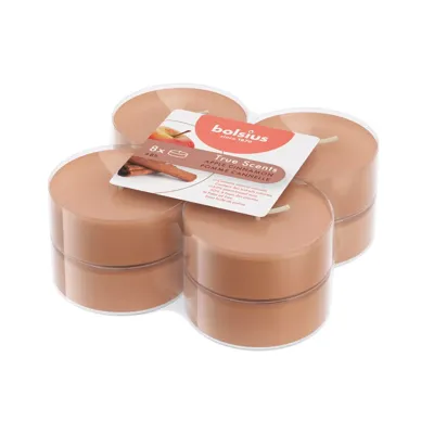 Bolsius True Scents Maxilichten Appel Kaneel 8 Stuks Bolsius True Scents Maxilichten Appel Kaneel 8 Stuks