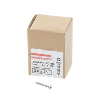 Hoenderdaal Fasteners Hoenderdaal spaanplaatschroef verzinkt platkop voldraad torx tx10 3.0x25 | 200 stuks - 0206.01.13101 - thumbnail