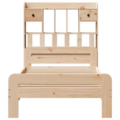 Bed met boekenkast zonder matras massief grenenhout 160x200 cm - thumbnail