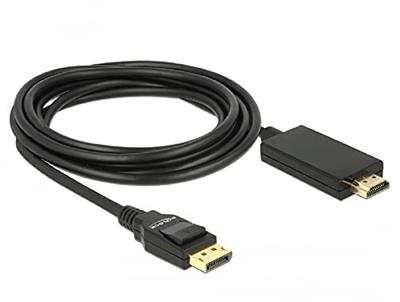 Delock 85318 DisplayPort-kabel DisplayPort / HDMI Aansluitkabel DisplayPort-stekker, HDMI-A-stekker 3 m Zwart Vergulde steekcontacten, Verdraaid, Afgeschermd Delock 85318 DisplayPort-kabel DisplayPort / HDMI Aansluitkabel DisplayPort-stekker, HDMI-A-stekker 3 m Zwart Vergulde steekcontacten, Verdraaid, Afgeschermd