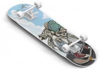 Muuwmi skateboard Skull 20 x 79 cm hout blauw/zwart - thumbnail