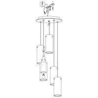Eglo HanglampPinto 5-lichts nikkel mat - 93003 - thumbnail