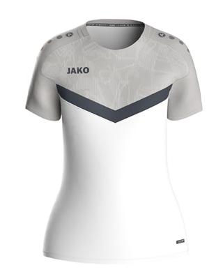 JAKO 6124D T-Shirt Iconic Dames - Wit/Zachtgrijs/Antra Light - 44