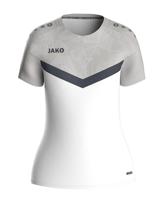 JAKO 6124D T-Shirt Iconic Dames - Wit/Zachtgrijs/Antra Light - 44 - thumbnail