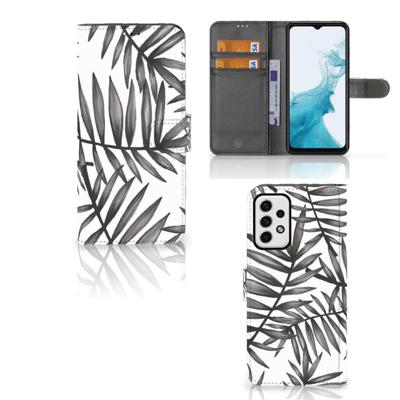 Samsung Galaxy A23 Hoesje Leaves Grey Samsung Galaxy A23 Hoesje Leaves Grey