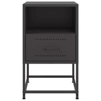 Nachtkastjes 2 st 36x39x60,5 cm staal zwart - thumbnail