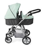 Combi-poppenwagen Nele - Melange Antraciet Mint - thumbnail