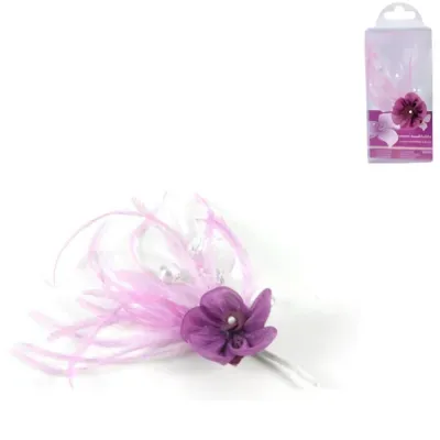 Corsage kunstbloem paars 10 cm | 24 stuks